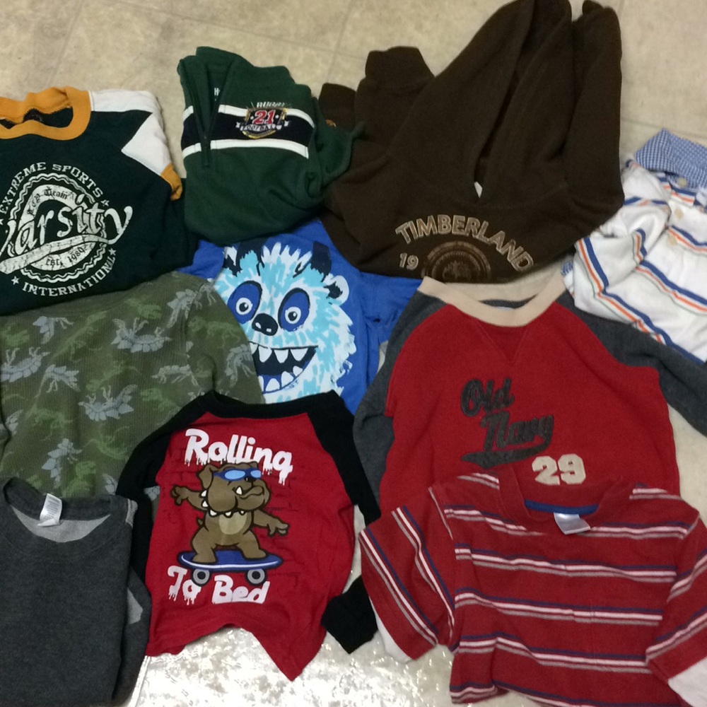 10 boys shirts , name brands 18 to 24 mo